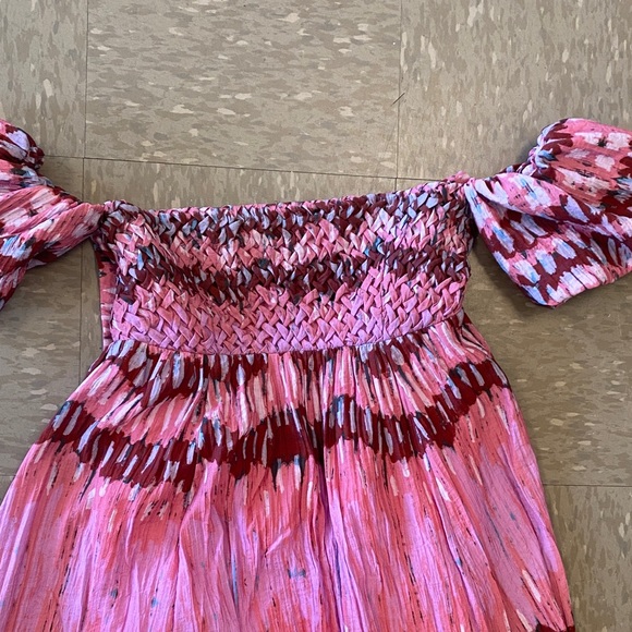 ATELIER Elegant Pink Patterned Maxi - Picture 3 of 8